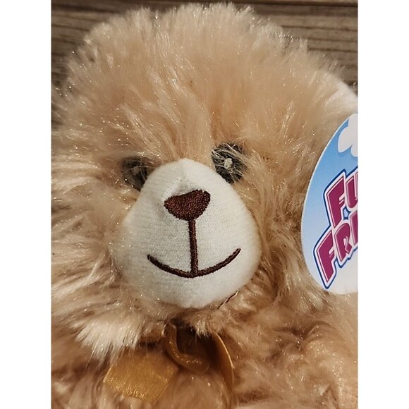 NWT Fuzzy Friends Plush 8 Inch Light Brown Teddy Bear Stuffed Animal Toy - Picture 5 of 10